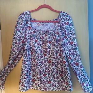LOFT Multicolor Floral Blouse